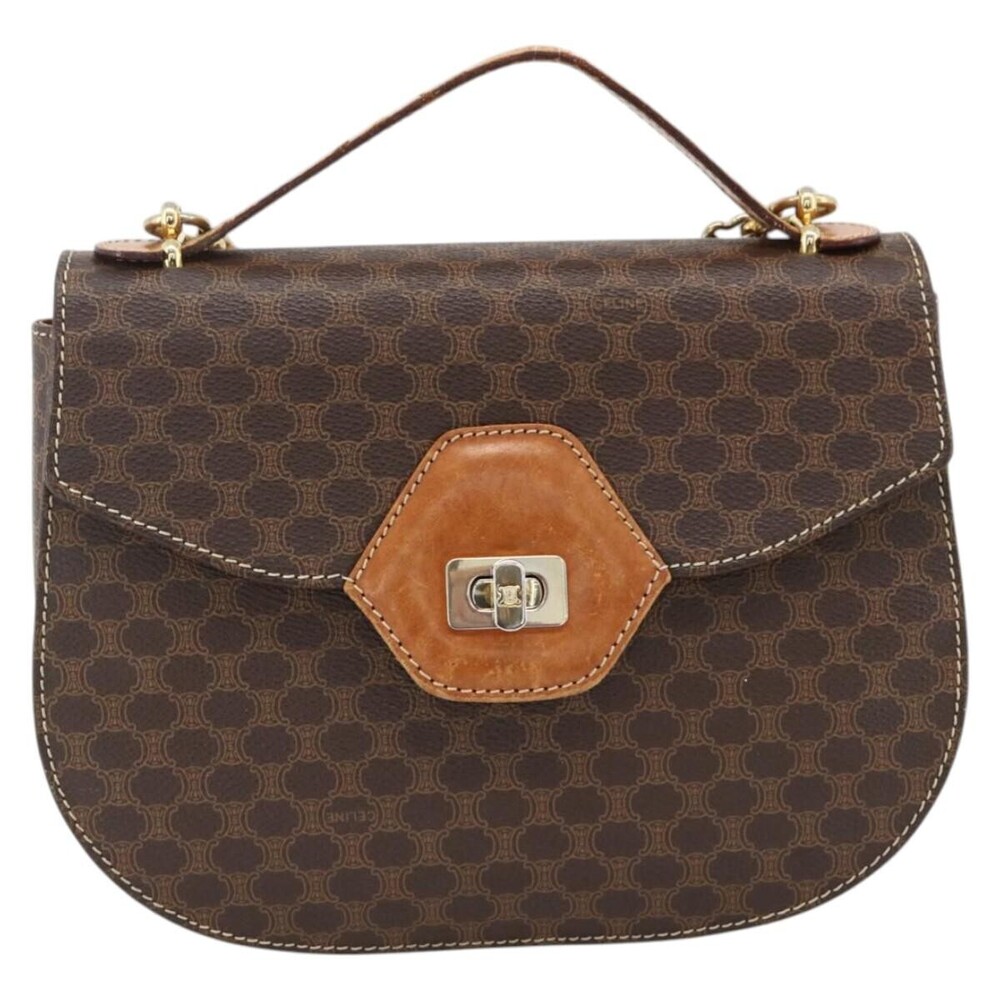 Celine Vintage Macadam Canvas and Leather